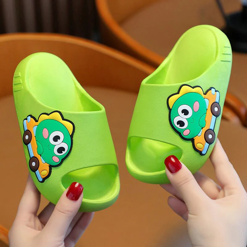 DEANWANGKT Children's Rabbit Dinosaur Cartoon Boys and Girls Princess Indoor and Outdoor Bathroom Soft Bottom Non-Slip Slippers One Piece Dropshipping Summer - Deanwangkt
