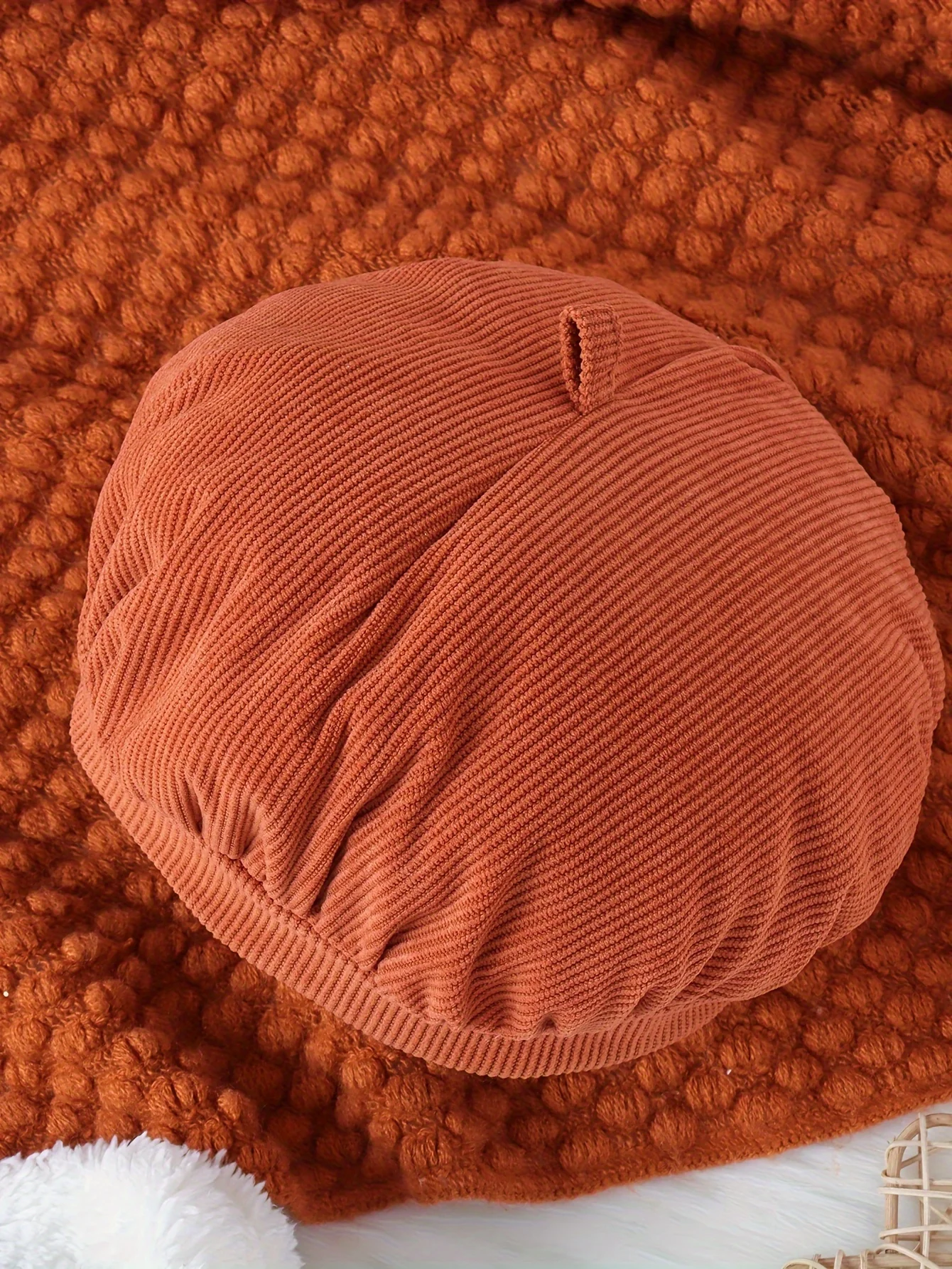 3-piece Set Infant Girl Fashion Dress with Fur Collar, Solid Color, Long-sleeved + Hat & Belt - Deanwangkt