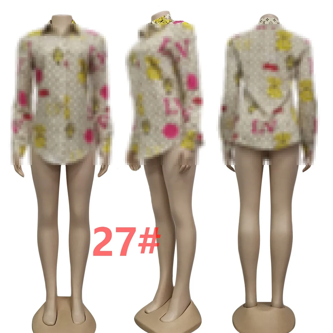 Luxury Women Blouses Shirts Designer Shirt Tops Long Sleeve Slim Fit Shirt Free Ship - Deanwangkt