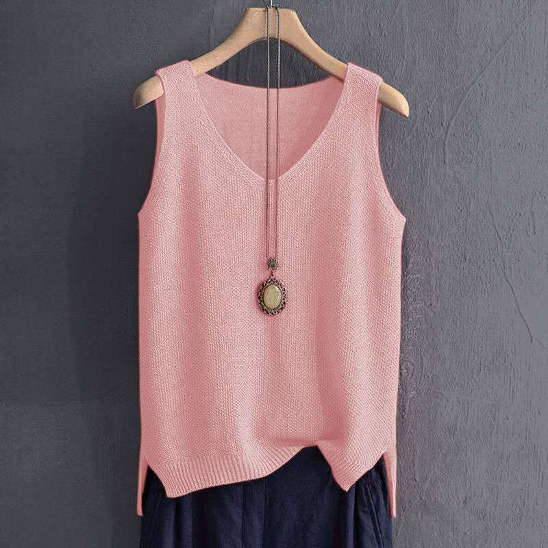 80-100 kg, fat mm loose belly cover large size ice silk suspender vest women's knitted bottoming shirt sleeveless top women's - Deanwangkt