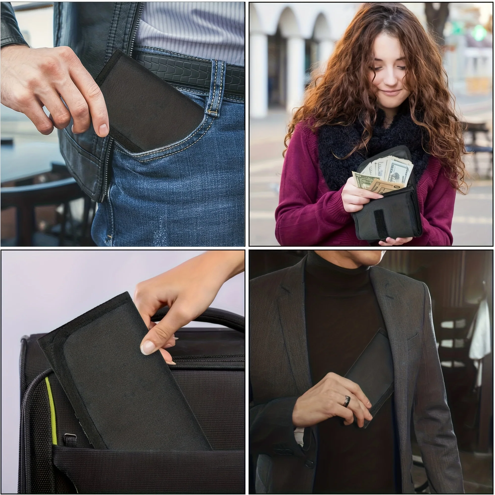 6-Zipper Compact Money Wallet - Versatile Cash Organizer & Receipt Holder for Travel & Budgeting - Durable & Stylish - Deanwangkt