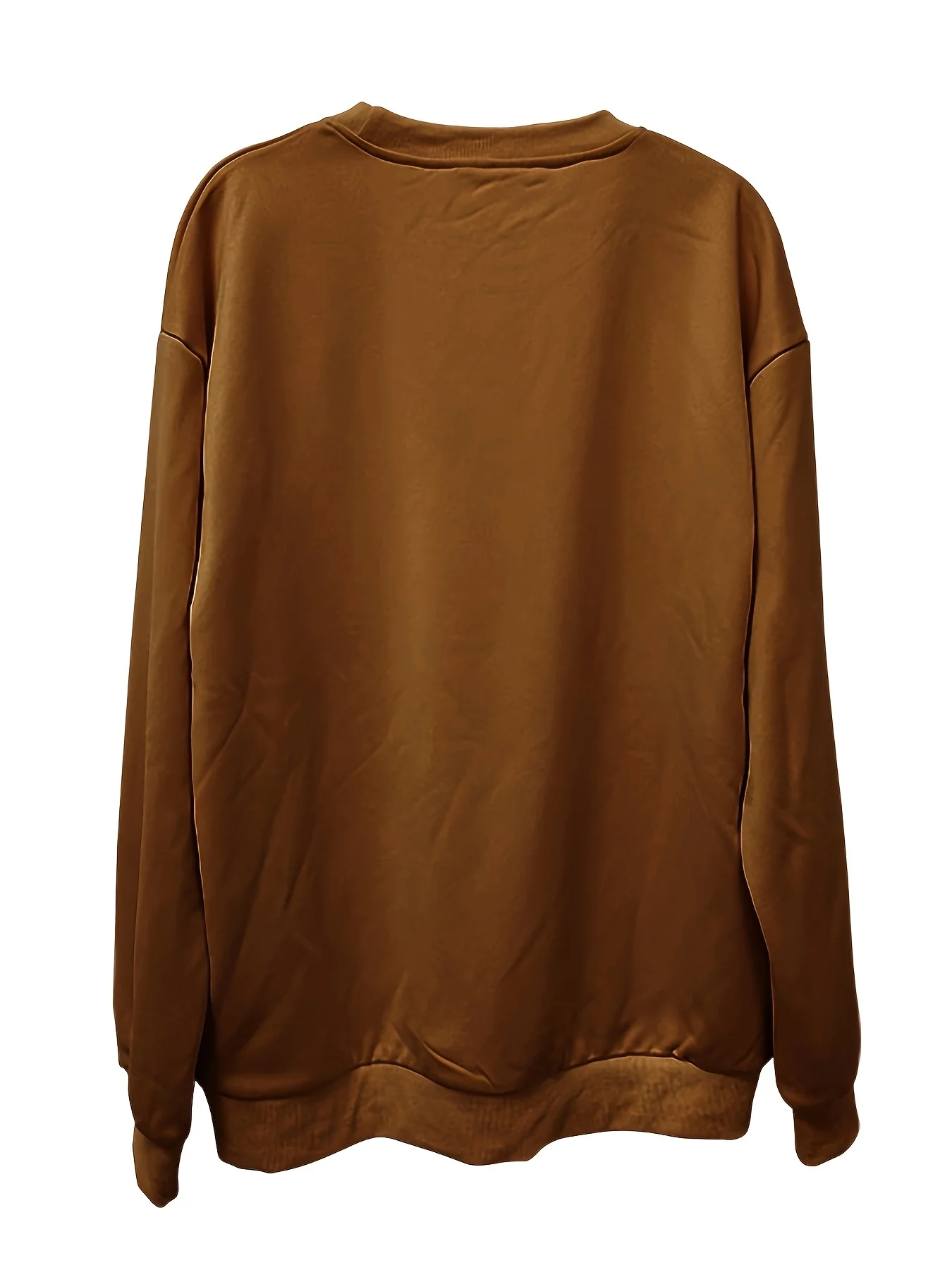 Women's Cozy Christmas Reindeer Sweatshirt - Casual Crew Neck, Long Sleeve Pullover with Festive Print, Machine Washable Polyester Knit Fabric - Deanwangkt