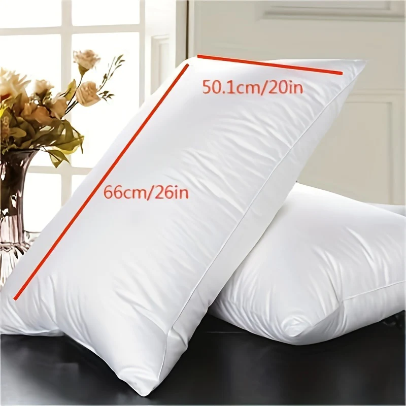 1pc Premium Feather Down Pillow 20x26 Inches, Classic Style Hotel Quality Bedding For Guesthouse B&B Home, Ultra Comfort Cloud-Like Sleep OEKO Standard - Deanwangkt
