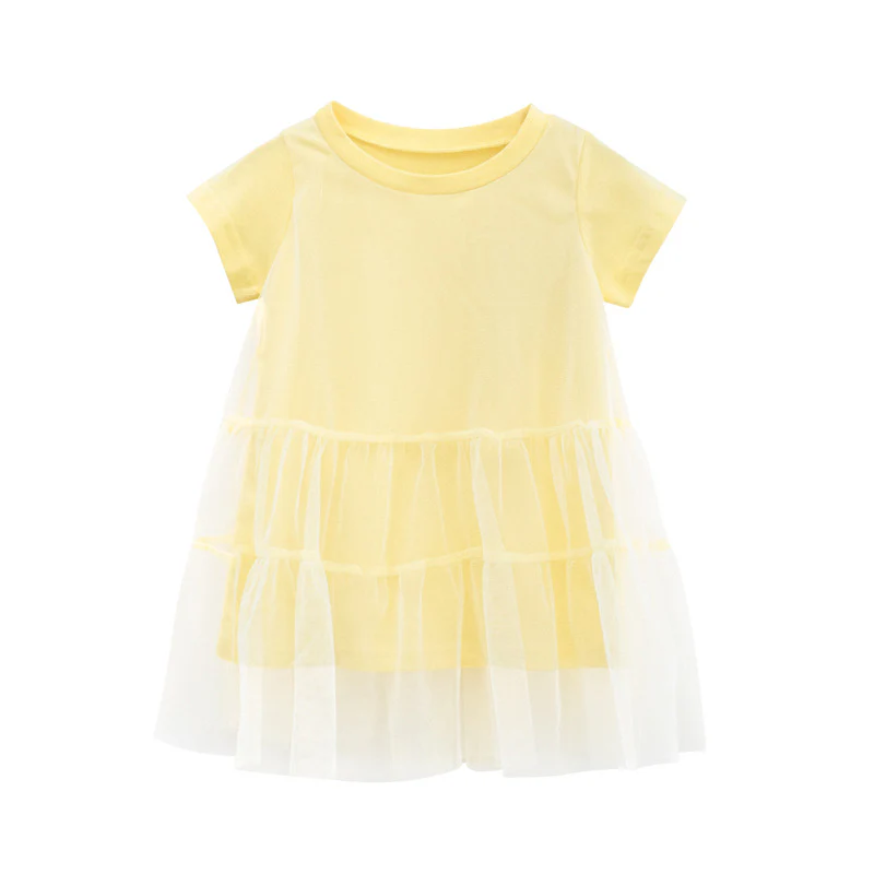 Baby Dress Summer Wholesale  Children's Clothing New Korean Girls Princess Dress Short Sleeved Gauzy Dress One Piece Dropshipping - Deanwangkt
