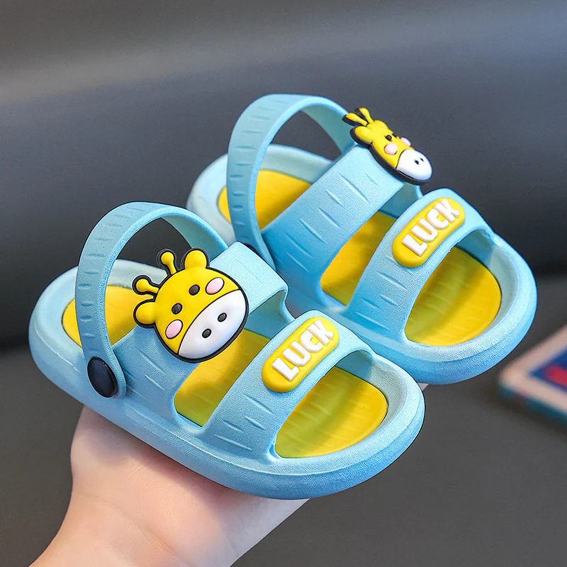 DEANWANGKT Children's Sandals Boy and Girl Baby Cute Non-Slip Soft Bottom Two-in-One Bath Outdoor Children's Slippers - Deanwangkt