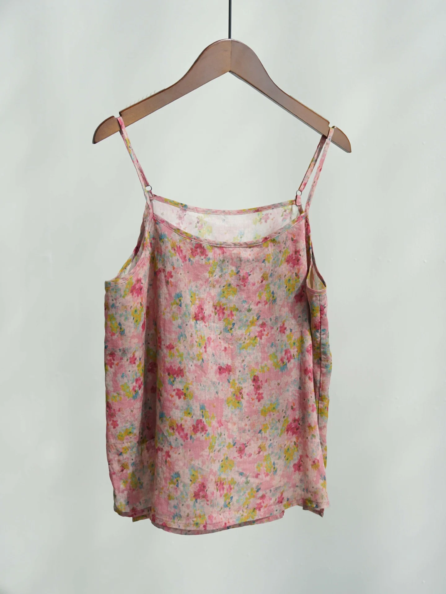 Original Chinese style zen printed ramie sling, literary backing versatile anti-penetration sling vest D25094 - Deanwangkt