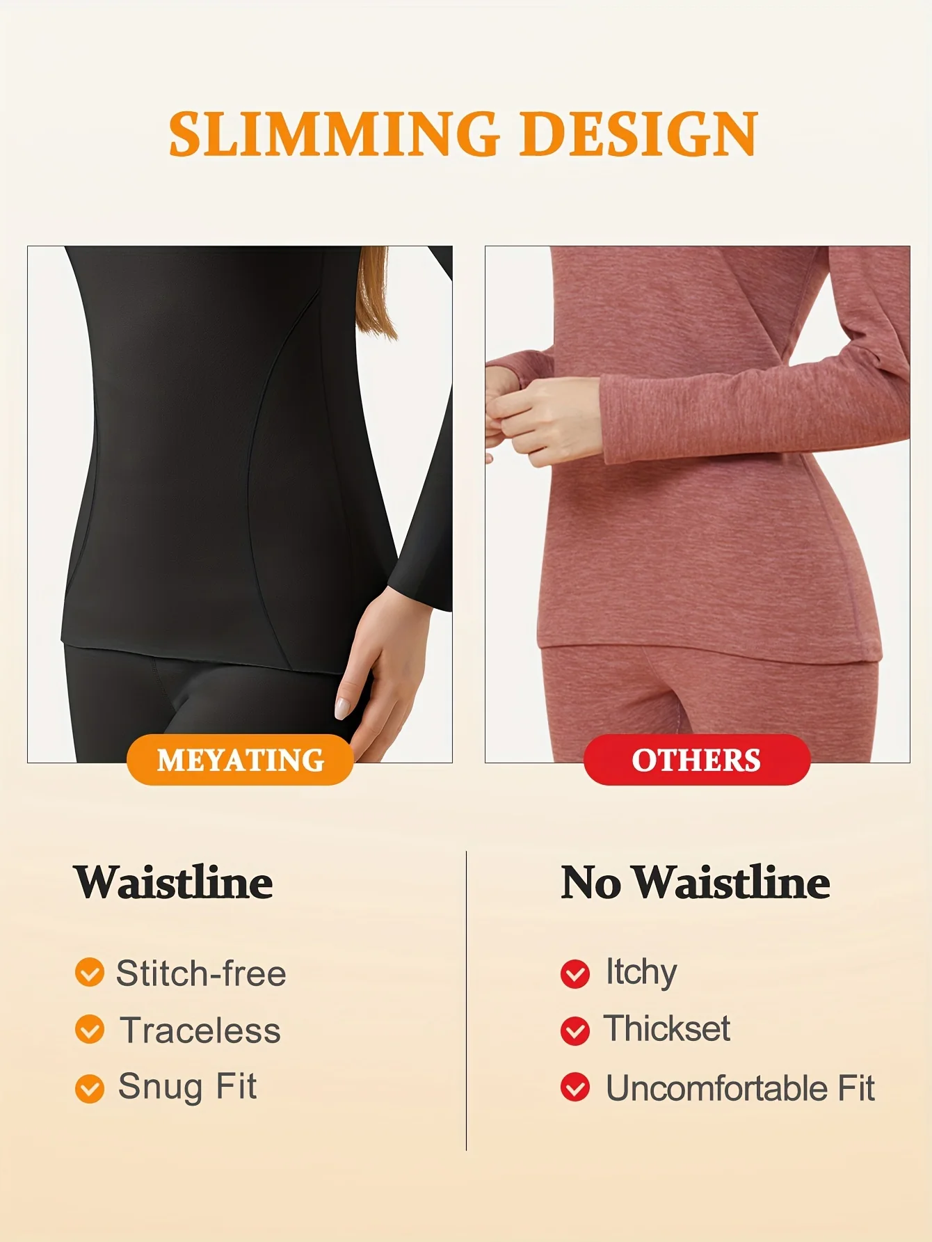 Stay Warm in Style: Seamless Plush-Lined Thermal Top | Durable, Mid-Elasticity Knit Fabric | Women's Slim-Fit Winter Essential - Deanwangkt