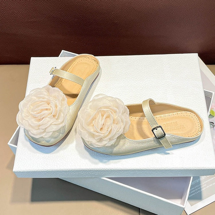 DEANWANGKT Children's Western Style Baotou Half Care Shoes Girls  Summer Outdoor Fashion Sandals Princess Style Sandals Beach Shoes Fashion - Deanwangkt