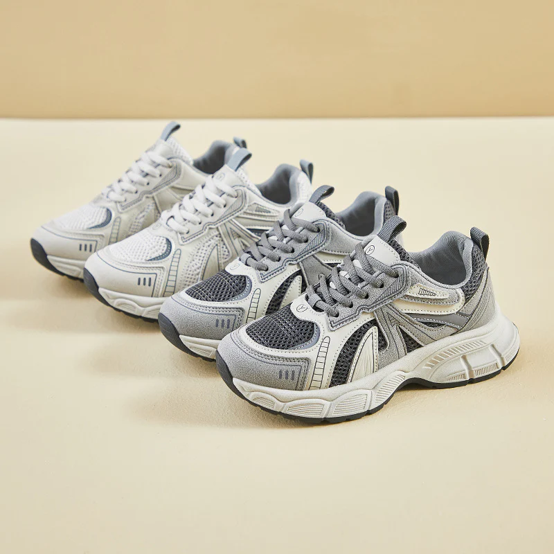 2025 ins Korean version of the new dad shoes girl  spring student sports running casual thick sole height increase street shot F2418 - Deanwangkt