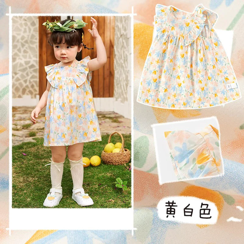 Girls' Princess Dress Cute Sweet Infant Skirt Children's Summer Sleeveless Thin Baby Girl Dress - Deanwangkt