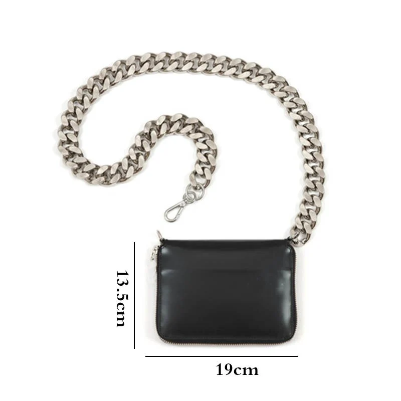 deanwangkt - Luxury Women Totes ins hot style thick metal chain shoulder bag bike wallet mini bag coin purse Fashion chest pack Strap Clutch - Deanwangkt