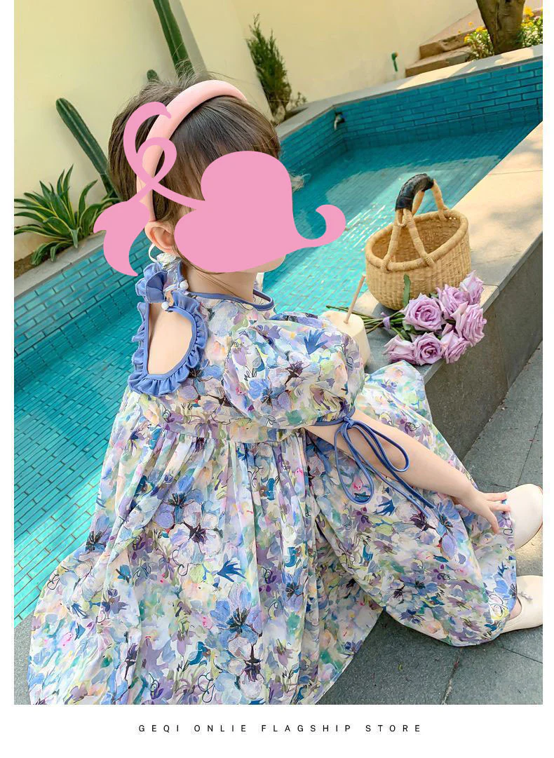 Girls' Dress Summer Dress  New Children's Children's Summer Clothing Spring Skirt Short Sleeve Outer Princess Dress Thin Fashion - Deanwangkt