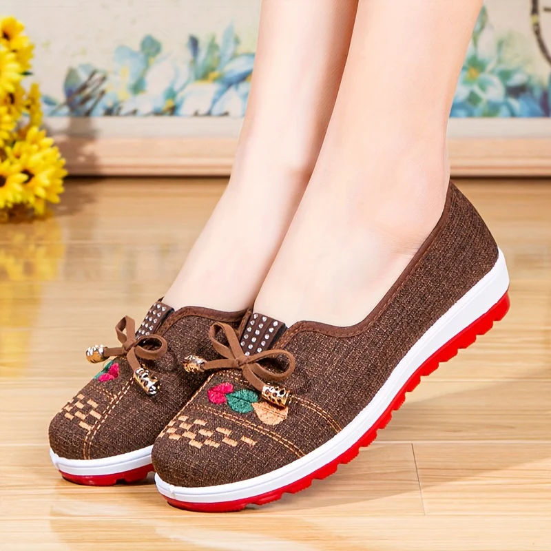 Elegant Spring Flats for Women: Lightweight, Comfortable, Bowknot-Embellished Soft Slip-Ons, Ideal for Leisure & Style - Deanwangkt