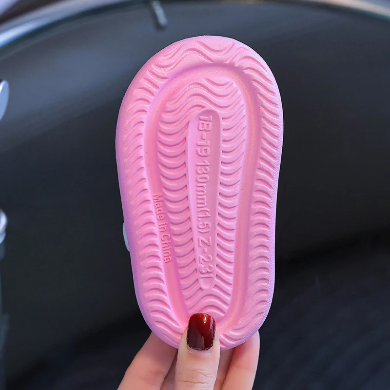 DEANWANGKT Popular Children's Slippers Men's Outdoor Cute Summer Non-Slip Home Cartoon Baby Princess Slippers Girl - Deanwangkt