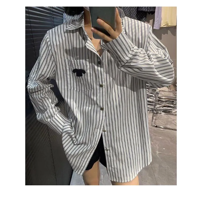 Autumn with the same niche new shirt loose men and women with casual fashion sunscreen striped shirt coat tide - Deanwangkt