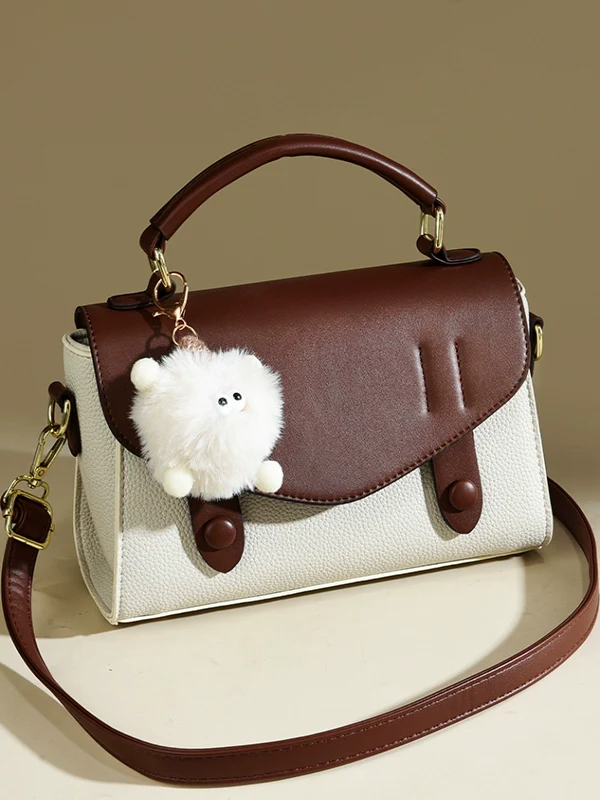 Bag Women  New Fashion Versatile Premium Light Luxury Women's Bag Contrast Color Work Satchel Shoulder Crossbody Bag Women - Deanwangkt