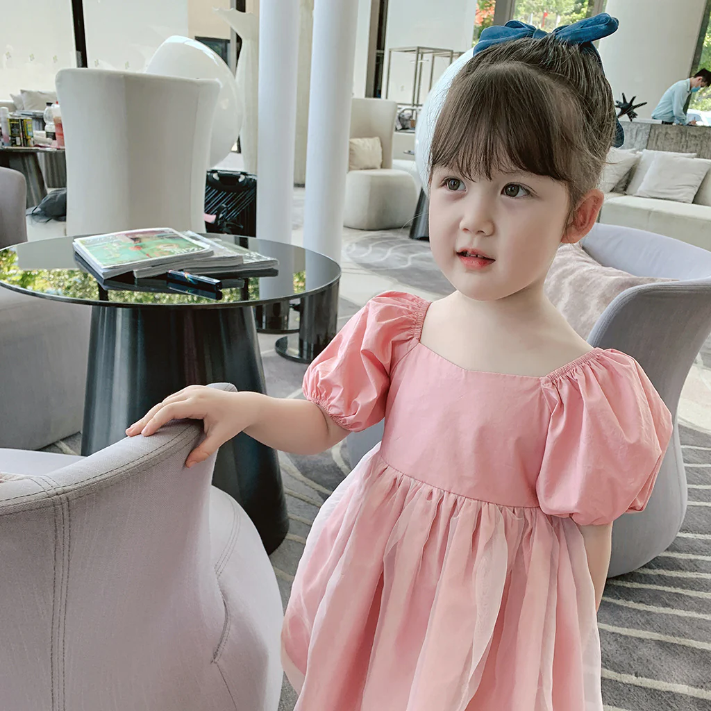 Girls' Dress Wholesale Fashionable New Baby Dress Children's Bubble Sleeve Princess Dress Summer Live Supply - Deanwangkt