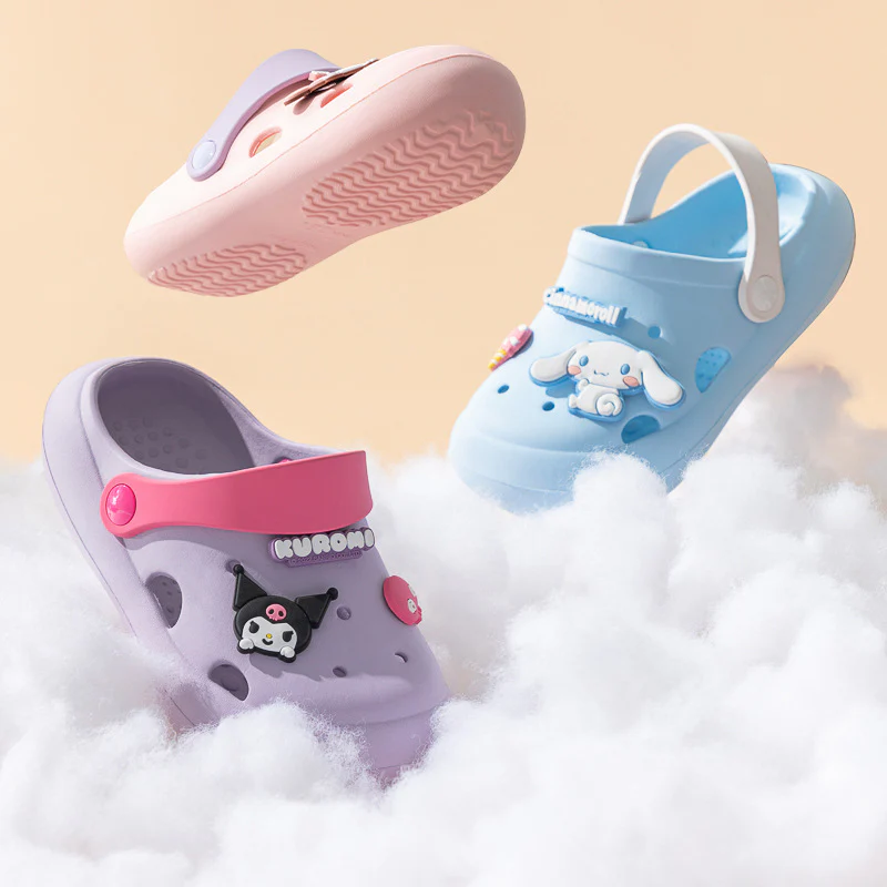 DEANWANGKT Sanrio Children's Cartoon Hole Shoes Boys and Girls Summer Outdoor Wear Clow M Soft Bottom Eva Slippers Wholesale - Deanwangkt