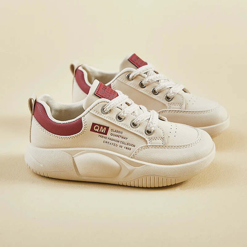 2025 spring white shoes new Korean version ins female students platform heightening sports board shoes casual shoes HB6682 - Deanwangkt