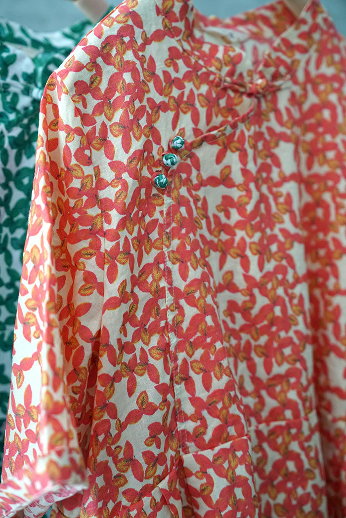 Left Bank Fragrant Style, Ramie Printing Chinese Improved Cheongsam, National Style Printed Dress L18135 - Deanwangkt