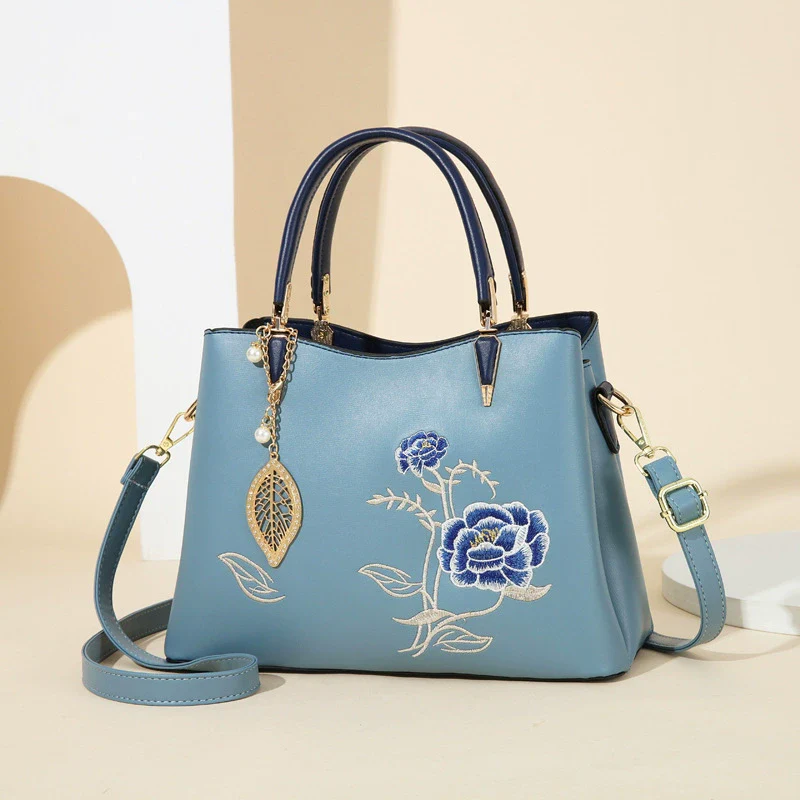 Fashion women's bag  new fashion versatile national style middle-aged women's handbag shoulder messenger bag women - Deanwangkt