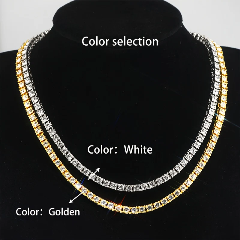 Elegant Unisex 18K Gold-Plated S925 Moissanite Tennis Necklace – Varying Carats 0.1 to 1ct - Deanwangkt