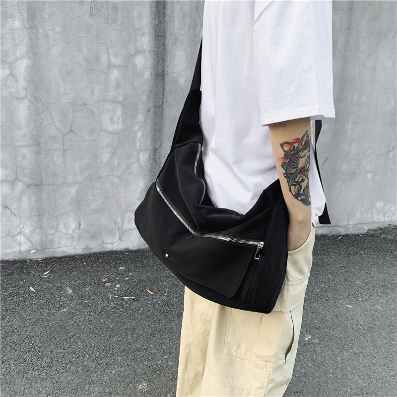 deanwangkt  Dark Style Tooling Function Trendy Brand Crossbody Bag Men's Street Hip-Hop Simple Large Capacity Student Class Bag Shoulder Bag - Deanwangkt