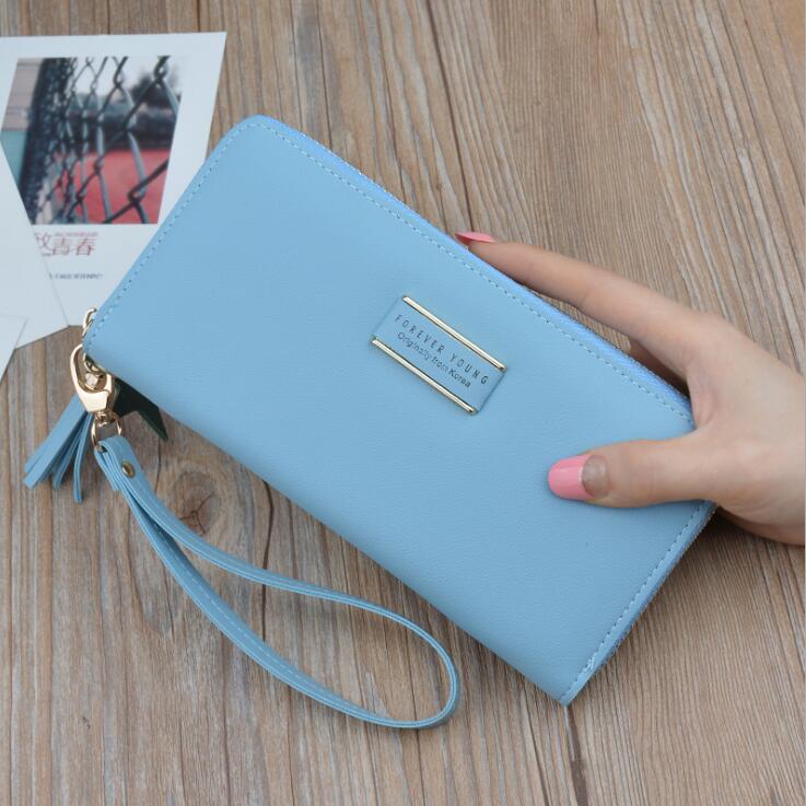 deanwangkt  BACK TO COLLEGE    Designer Brand Clutch Wallet Large Capacity Card Holder Money Bag Female Purse Ladies Tassel Wristband Carteira - Deanwangkt