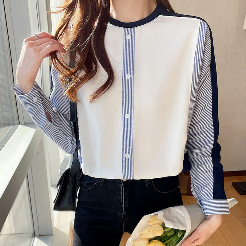 deanwangkt fashion printing ladies shirts Women's Blouses  Spring Summer Long Sleeve Shirts Tops Blusas Mujer - Deanwangkt