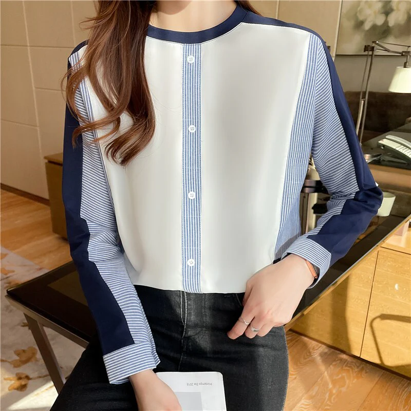 deanwangkt fashion printing ladies shirts Women's Blouses  Spring Summer Long Sleeve Shirts Tops Blusas Mujer - Deanwangkt