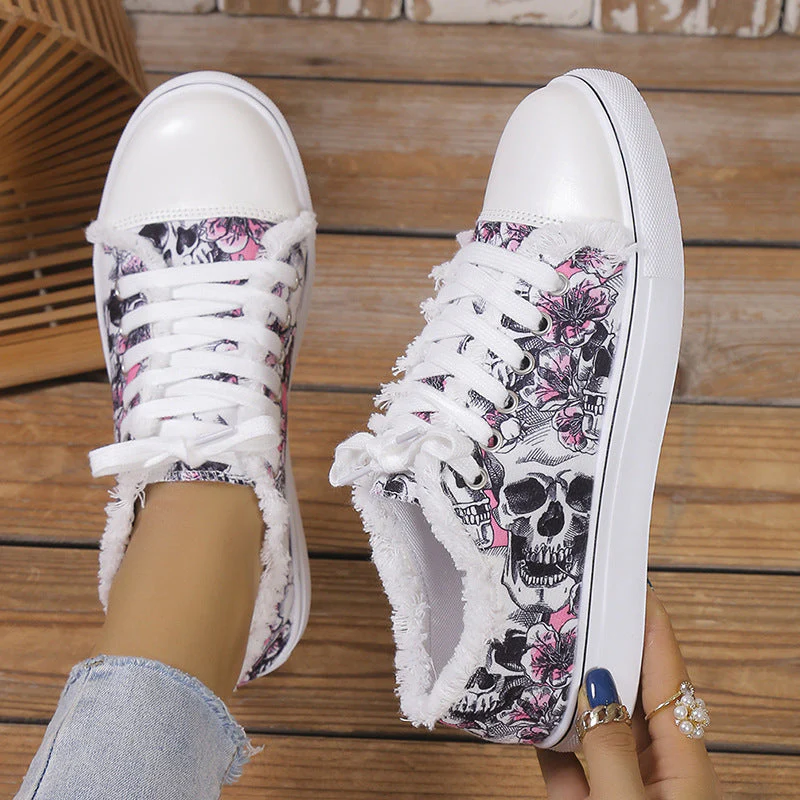 deanwangkt - Halloween Yellow Casual Daily Patchwork Printing Round Comfortable Shoes - Deanwangkt