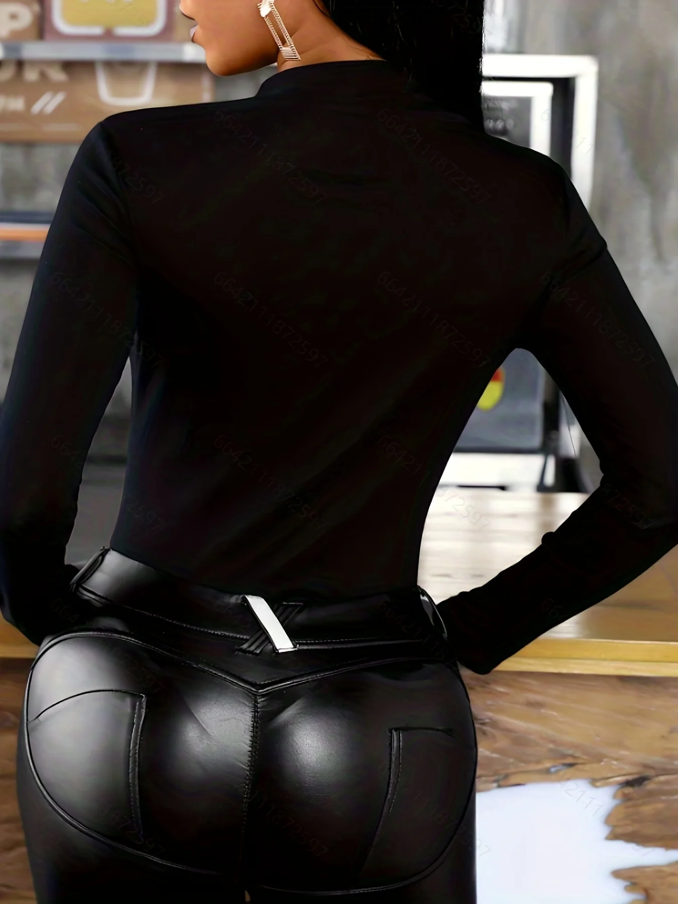 deanwangkt-1 Rhinestone Butterfly Pattern T-Shirt, Casual Long Sleeve Top For Spring & Fall, Women's Clothing - Deanwangkt