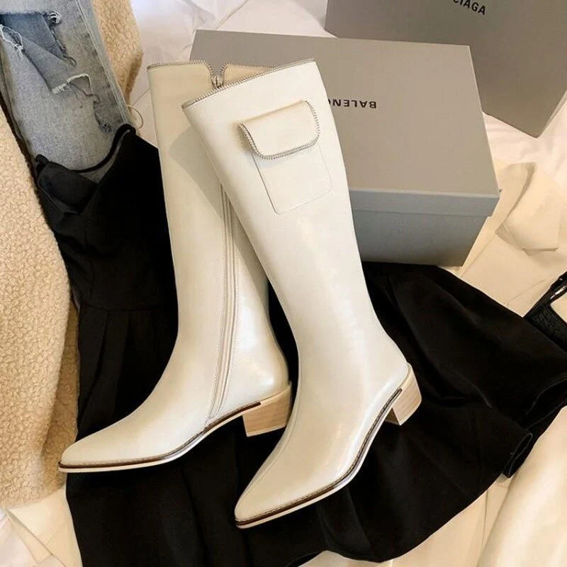 DEANWANGKT  New Autumn Winter Women Mid Heels Shoes Fashion Zipper Warm Ankle Snow Boots Gladiator Designer Modern Botas Mujer Zapatos - Deanwangkt