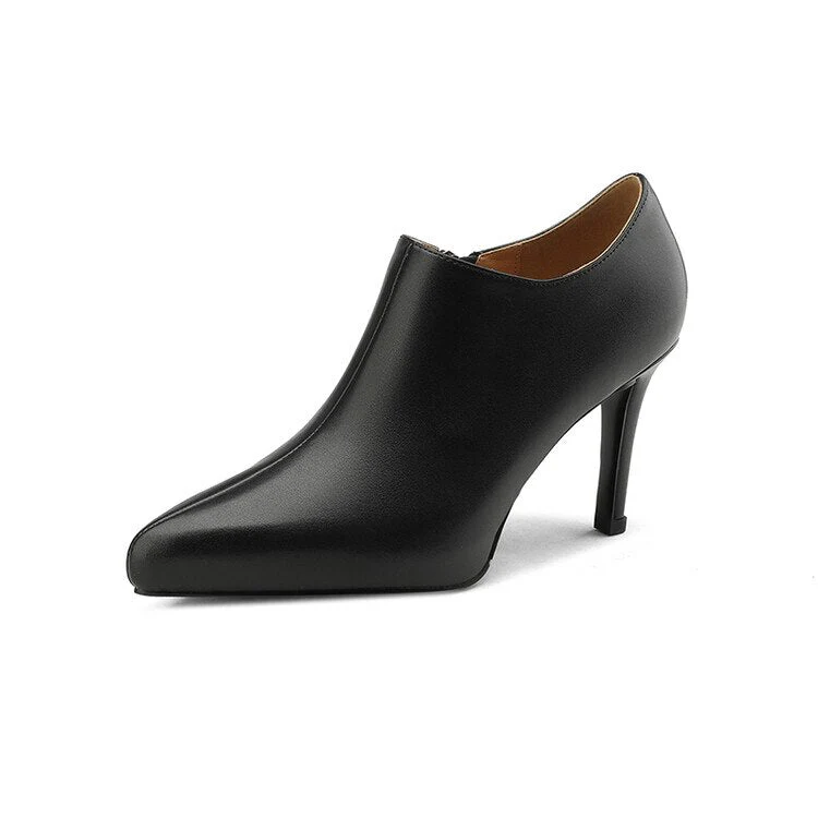 deanwangkt  Autumn Shoes   Spring/Autumn Women Shoes Pointed Toe Thin Heel Ankle Boots Solid High Heels Sheep Suede Shoes for Women Heel Shoes - Deanwangkt