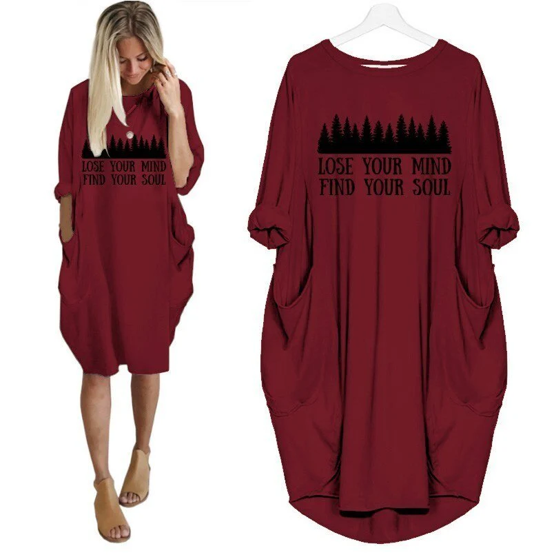Wenkouban Women Off The Shoulder New T-Shirt For Women Funny Letter Print Find Your Soul  Tshirt Plus Size Tops Graphic Tees - Deanwangkt