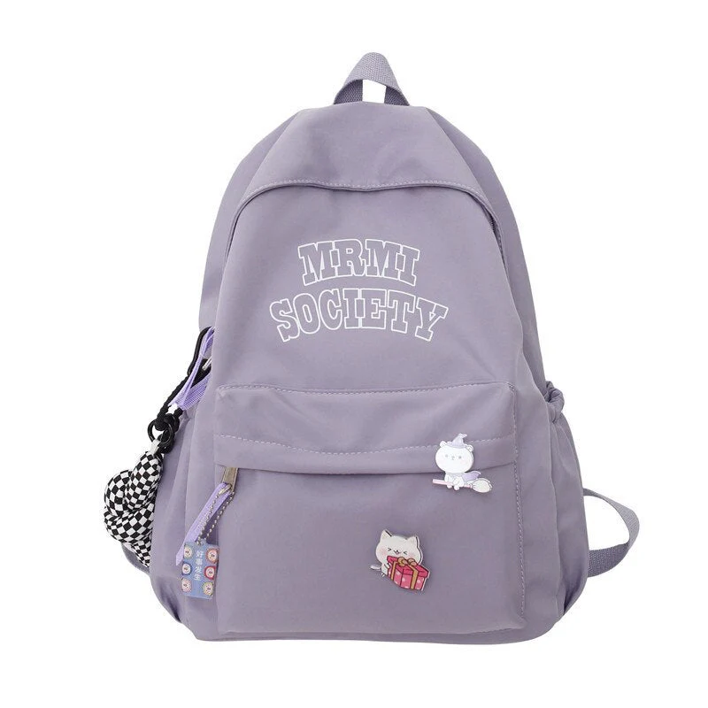 Back to school  Fashion Simple Letter Women Backpack Girl Boy Laptop Rucksack Student Lovers School Bag Femal Shoulder Travel Mochila - Deanwangkt