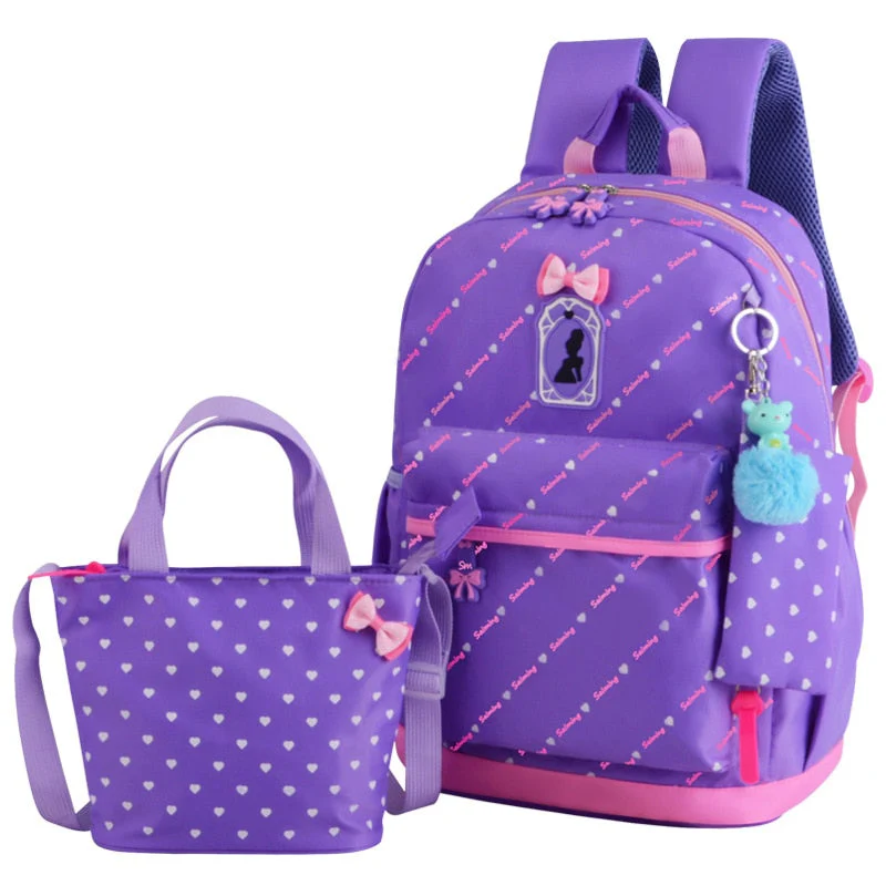 deanwangkt 3pcs/set Printing School Bags Backpacks Schoolbag Fashion Kids Lovely Backpack For Children Girls School bag Student Mochila sac - Deanwangkt