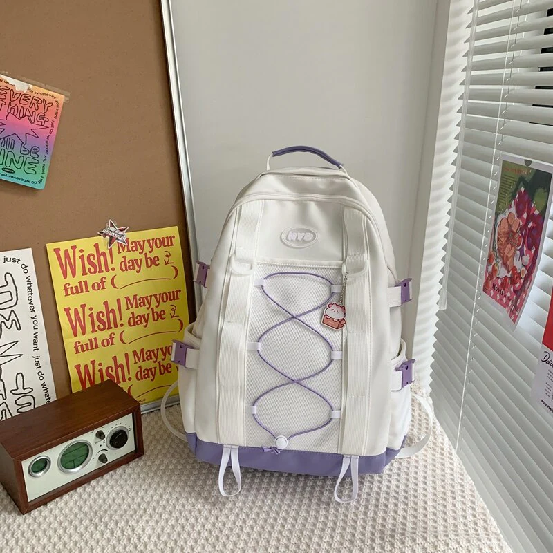 BACK TO SCHOOL   Fashion Teens Kawaii Bookbag Women Bag Mochila for Girls High School Schoolbag Boy Black Backpack Cute Travel Rucksack - Deanwangkt