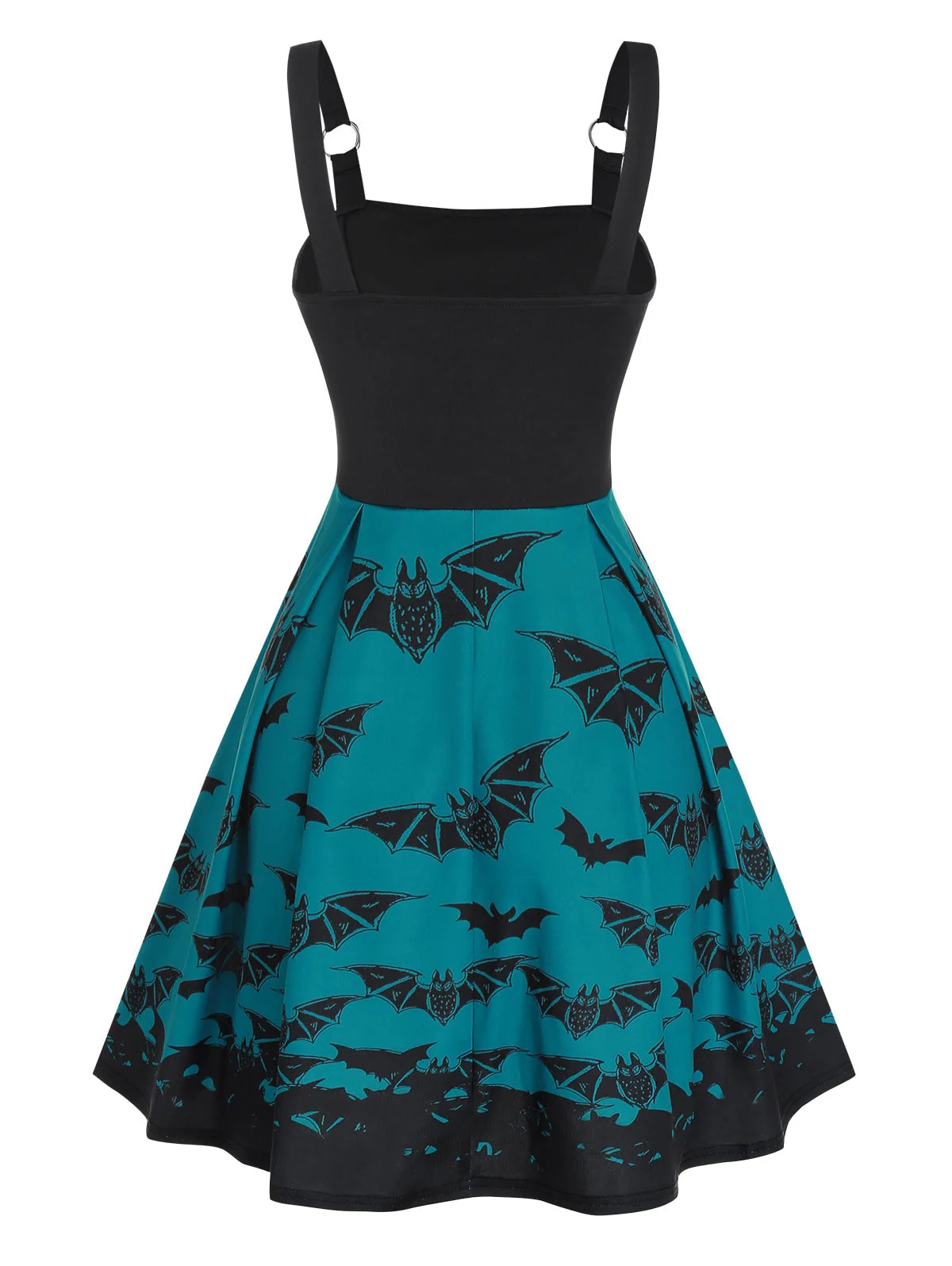 deanwangkt   Plus Size Halloween Dress Lace Up Bat Print Mini Cami Dress Sleeveless Women Sexy Party Dress High Waist Casual Vestidos - Deanwangkt