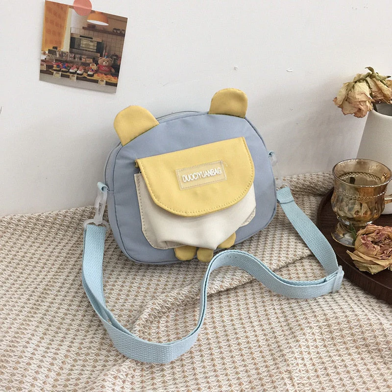 deanwangkt Japanese Style Lovely Small Bag Women Cartoon Bear Ears Nylon Bag Student Girl Crossbody Bags For Women Bolsa Mujer Shoulder Bag - Deanwangkt