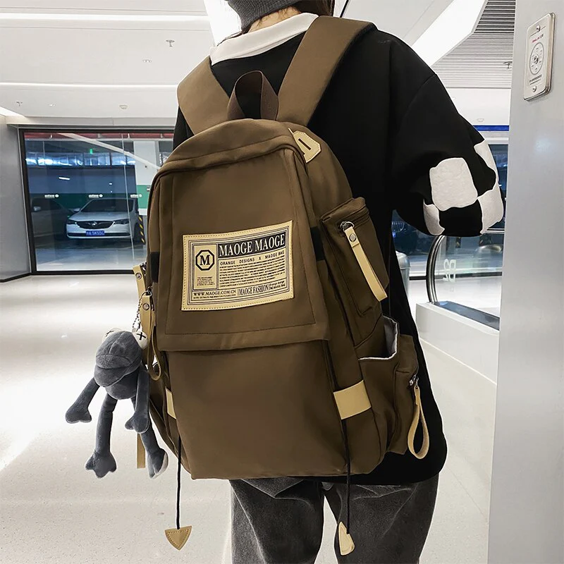 Back To School Fashion Multipocket Nylon Women Backpack Female Big Waterproof Back Bag Portable School Backpack For Girl Student Schoolbag Cool - Deanwangkt