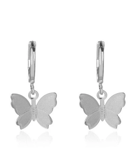 deanwangkt  Women Girls Punk One-piece Earrings Butterfly Cross Pendant Tassel Clip Earrings Ear Studs Alloy Dangle Earring Jewelry Gift - Deanwangkt