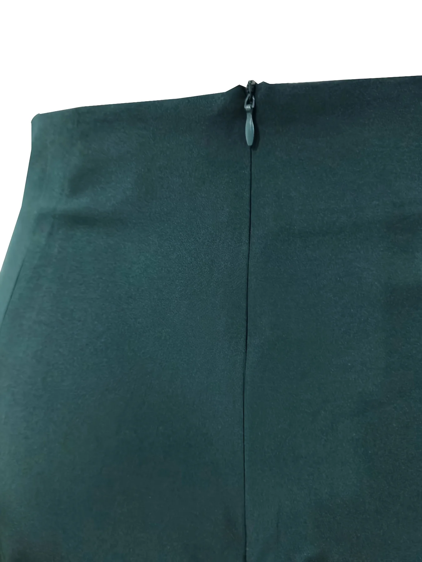 deanwangkt Women's Elegant Pants, Plus Size Solid Seam Front High Rise Straight Leg Trousers - Deanwangkt