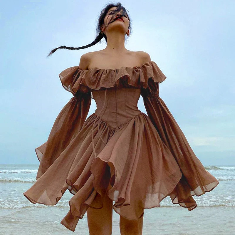 Medieval Dress Elf Cosplay Costume Victorian Princess Renaissance Costumes Ruffle Halloween Witch Clothes Court Retro Dresses - Deanwangkt