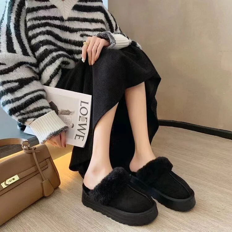 deanwangkt Snow Boots Slippers Women Soft Women Shoes Waterproof Boots Ladies New Ankle Boots Flat  Winter Shoes Women - Deanwangkt