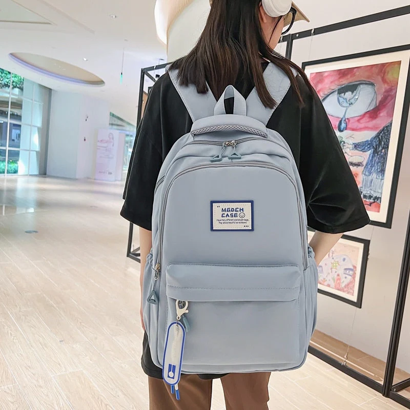 BACK TO SCHOOL  Male Fashion High-capacity Travel Mochila Men Waterproof Backpack Women Lovers Bookbag Rucksack Black Laptop Bagpack - Deanwangkt