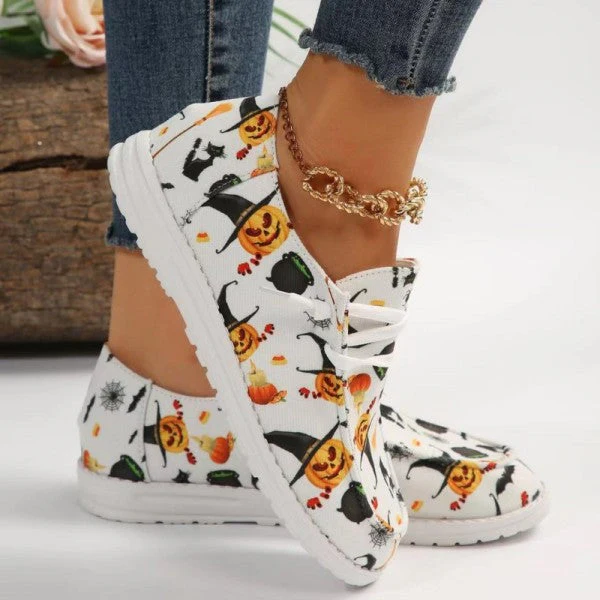 deanwangkt - White Casual Patchwork Printing Round Comfortable Out Door Shoes - Deanwangkt