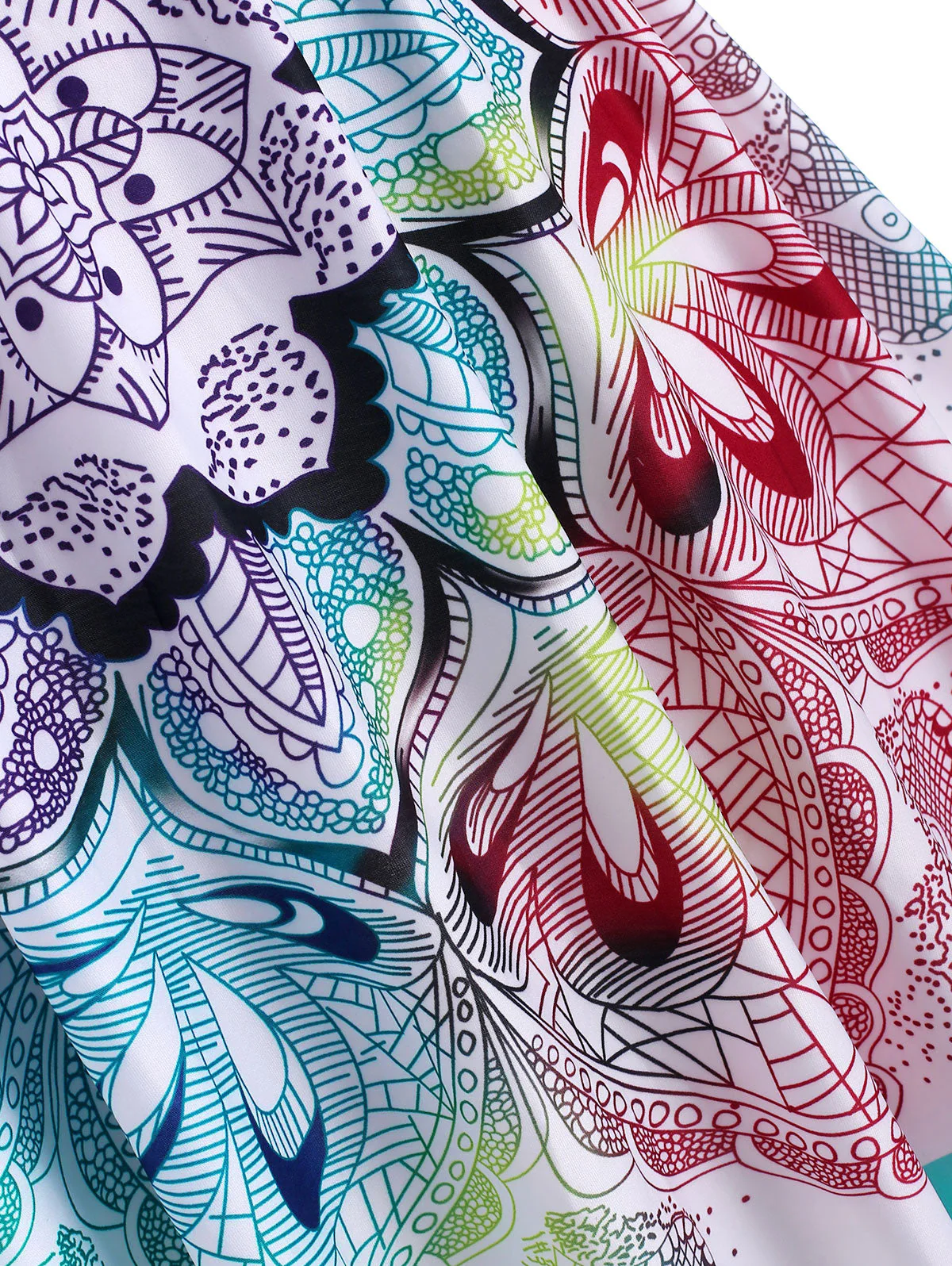 deanwangkt Plus Size Bohemian Dress Women Casual Flower Crossover Sleeveless Dress Spaghetti Strap Holiday Beach Dress Vestidos - Deanwangkt