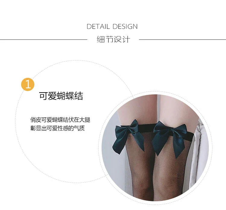 deanwangkt Fashion Pink Legs Socks for Women Cosplay Cute Bow Sexy White Black Mesh Fishnet Transparent Thigh High Stockings Long Knee Sock - Deanwangkt