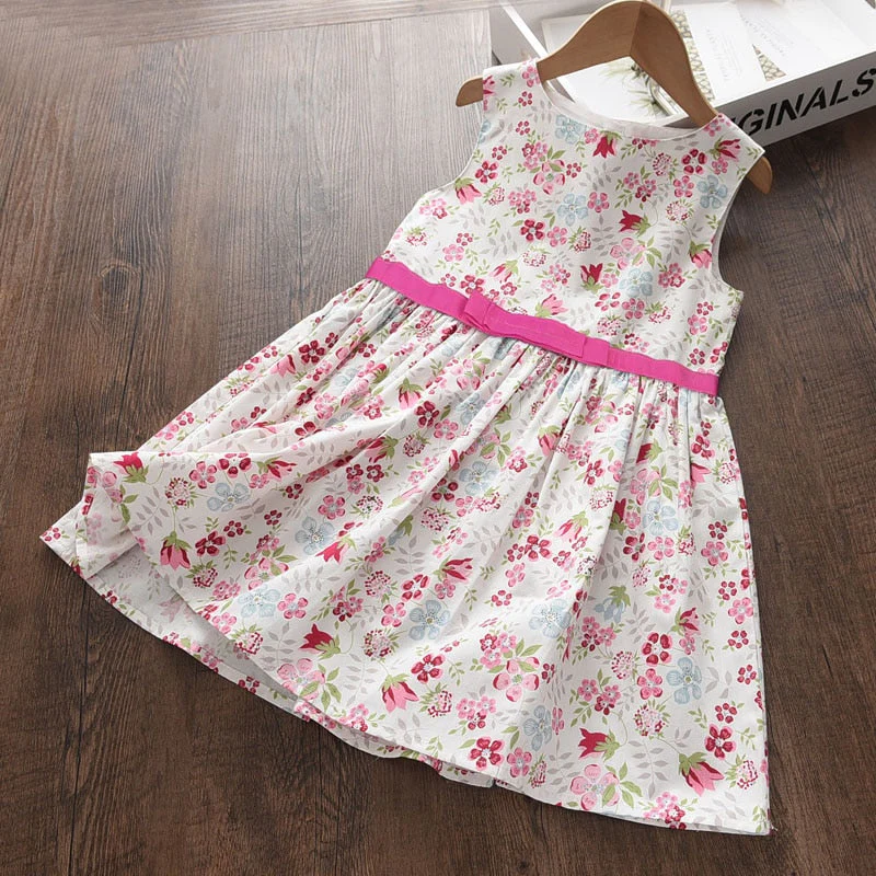 deanwangkt  Kids Dresses For Girls Children Summer Sleeveless Casual Clothes Dress Girls Animals Pattern Party Dresses 2-7Years - Deanwangkt